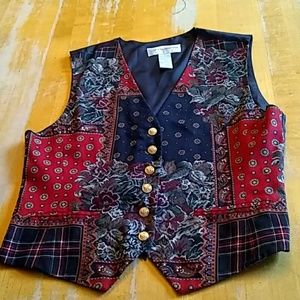 Liz Claiborne colorful lively vest size 6